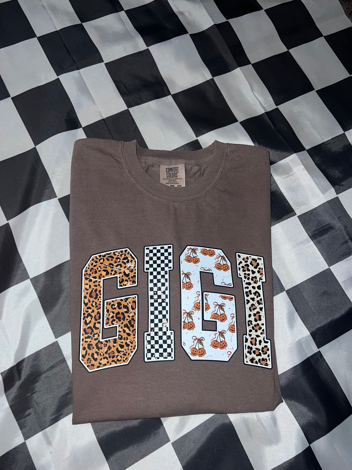 Checker/Cherry-Pumpkin/Leopard Design