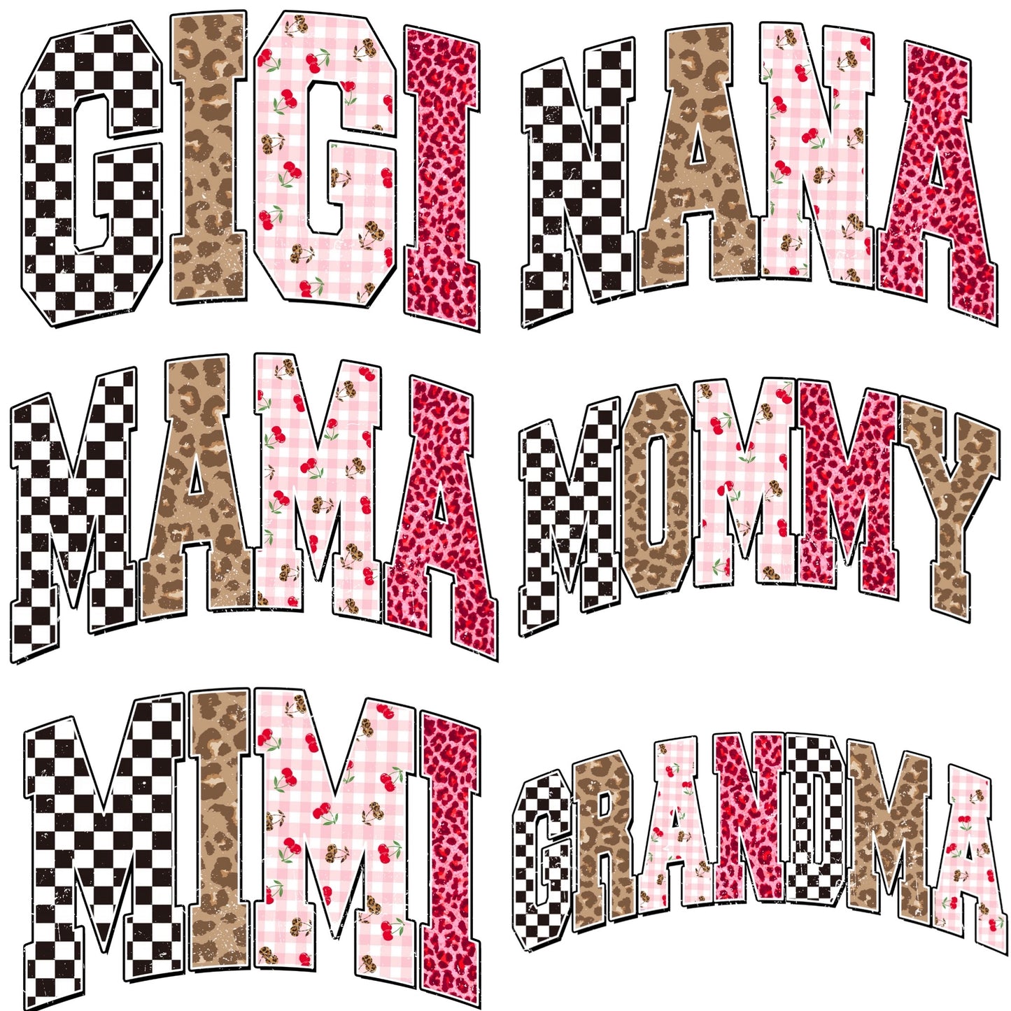 Pink Checker/Cherry/Leopard