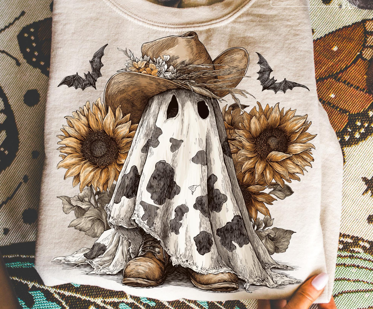 Cow Print Ghost Design